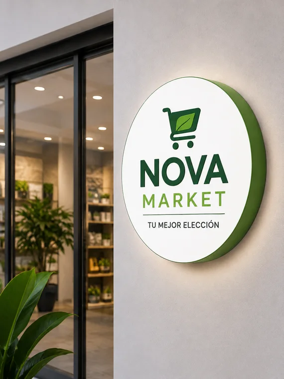 Rótulo circular LED con precio de lanzamiento desde Q999 - rótulos para comercios en Guatemala